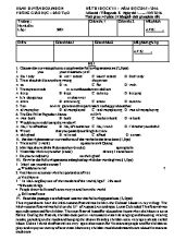 4 Đề thi học kỳ II môn Tiếng Anh 8 - Năm học 2015-2016 - Phòng GD & ĐT Hoài Nhơn